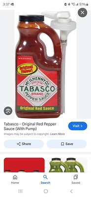 TABASCO Hot Sauce 1/2 Gallon White Replacement Pump For Bulk Bottles 20 EA