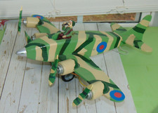 Handmade Plane British Display only WWII WARBIRD 16 inch wing span