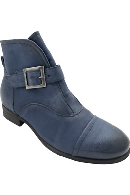Miz Mooz Leather Buckled Ankle Boots Siggy River