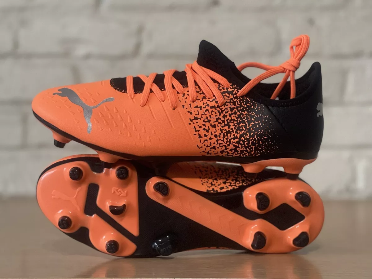 Puma future cleats orange and black cheap