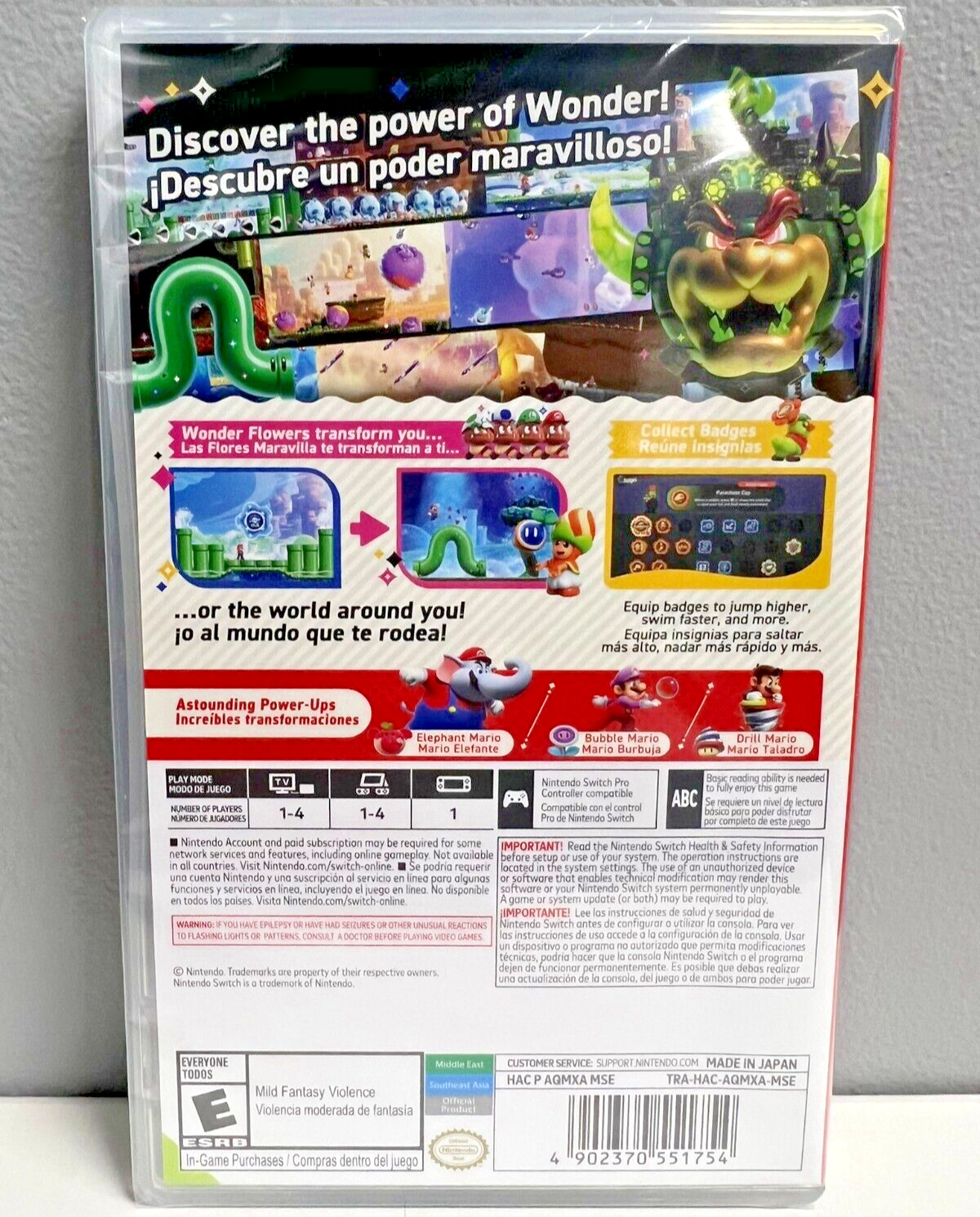 Super Mario Bros. Wonder Switch Brand New Game (2023 Platform