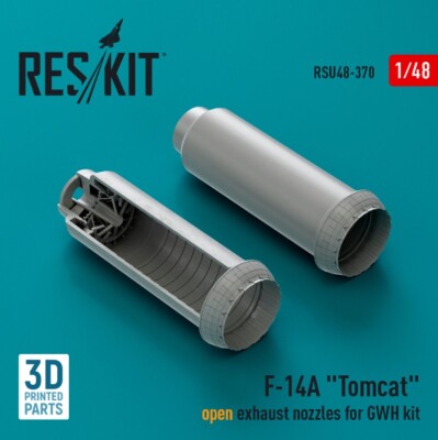 F-14A ''Tomcat'' open exhaust nozzles for GWH kit 3DPrinted 1/48 Reskit RSU48-0370