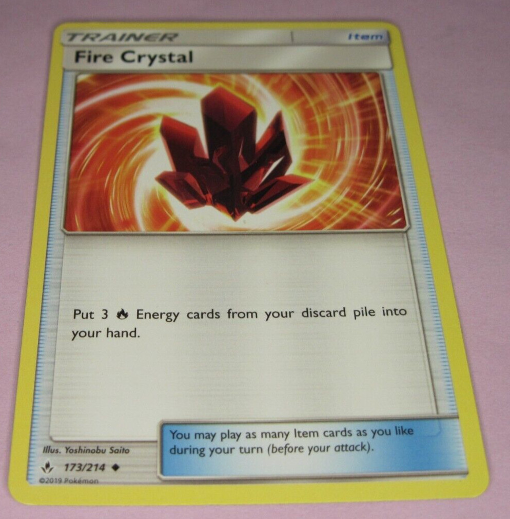 Unbroken Bonds Pokemon Card: Fire Crystal 173/214