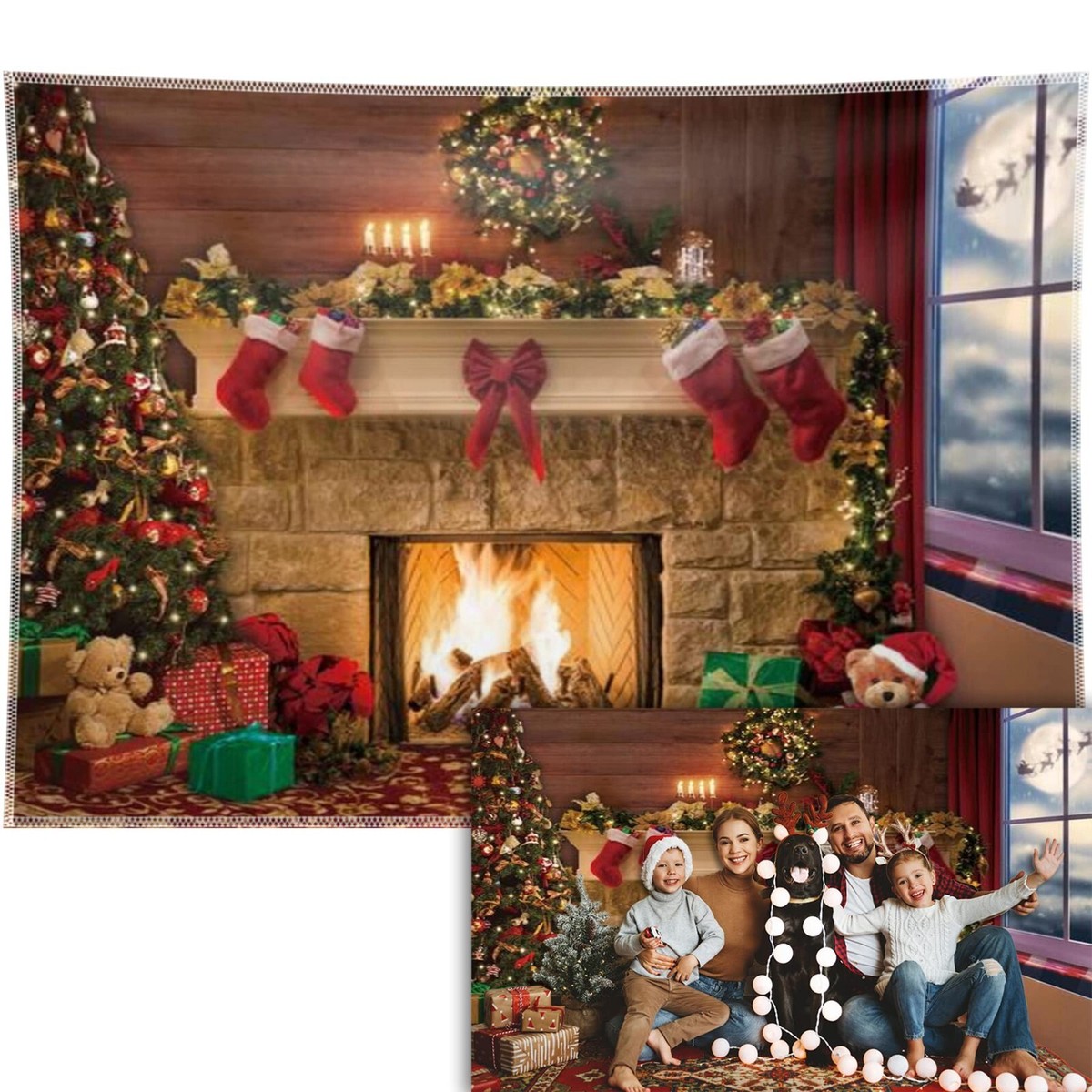 High Resolution Christmas Fireplace