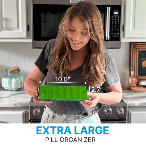 Extra Large Pill Organizer  XXL Pill Box 7 Day   Weekly Pill Organizer with AM - Picture 3 of 8