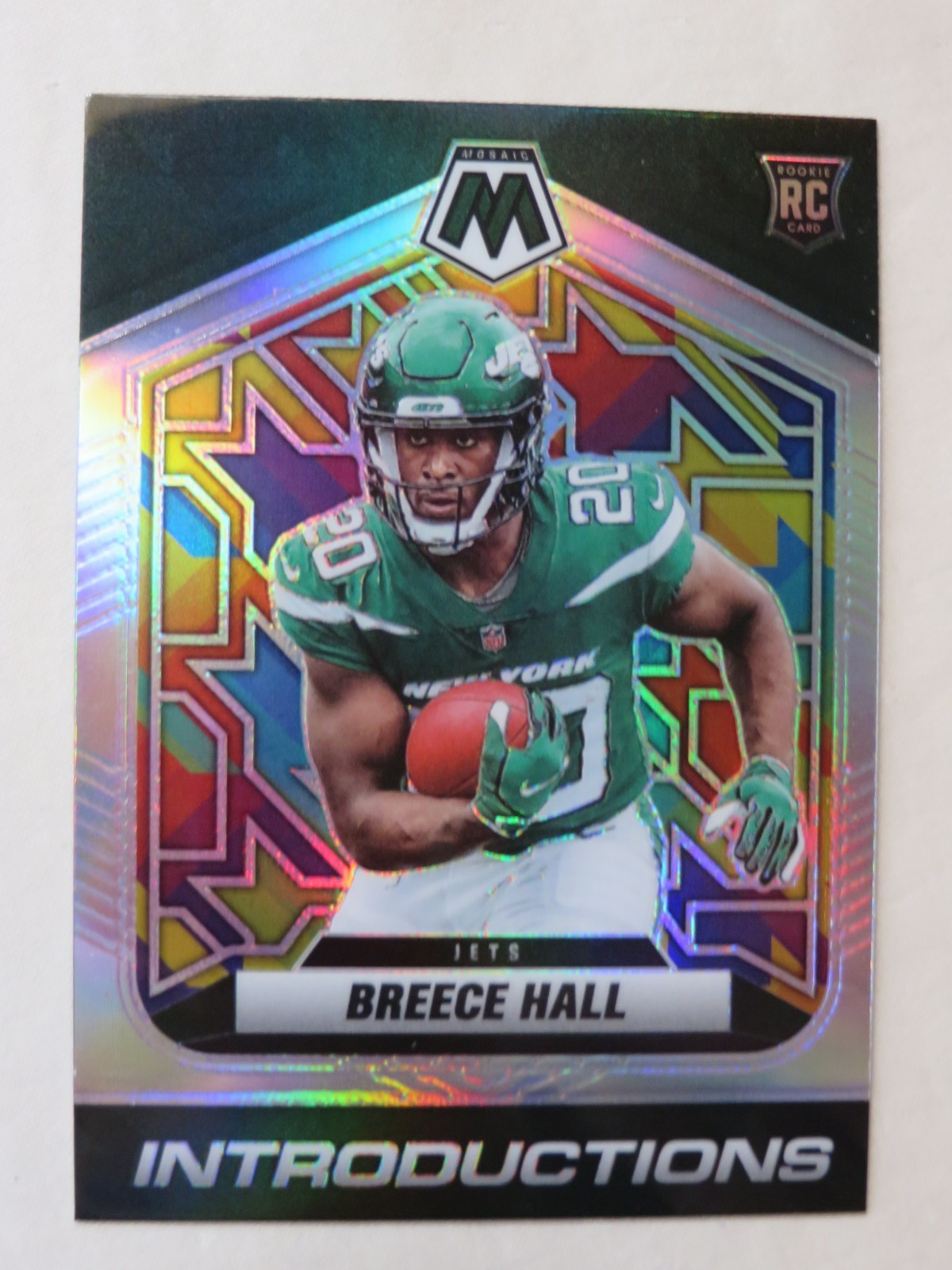 2022 Panini Mosaic NFL Breece Hall RC Introductions Insert #10 New York Jets