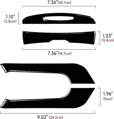 Gloss Black Console Cup Holder Panel Pull Frame Trim Fits 11-23 Chrysler 300