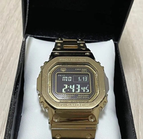 N Mint CASIO G-SHOCK GMW-B5000GD-9JF Full metal Solar Gold Bluetooth Watch  