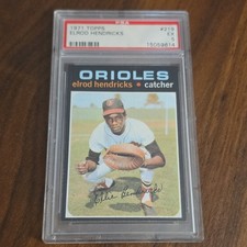 Topps 1971 Elrod Hendricks #219 Baltimore Orioles Baseball PSA 5