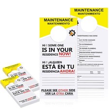 Bilingual English Spanish Maintenance Door Hanger Paper Tag 3.5x7.9 In 200 PCS