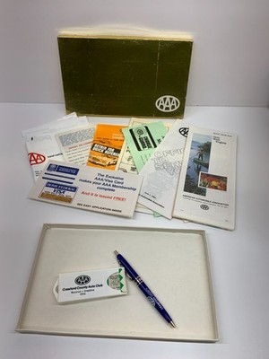 AAA Crawford County Auto Club Box of Vintage Items, Map of Ohio/West Virginia ..