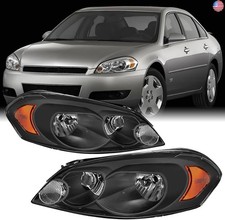 Pair Headlight Assembly Set For 2006-2013 Chevy Impala LS LT LTZ For 2014-2016