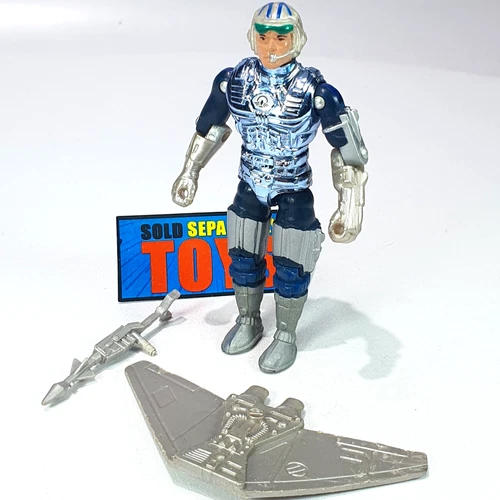 Vtg Captain Power MAJOR HAWK MASTERSON figure A 100% COMPLETE original Mattel 4"