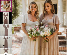 🌸 Show Me Your Mumu Nicole Maxi Dress ~ Blush – Size M (NWT)