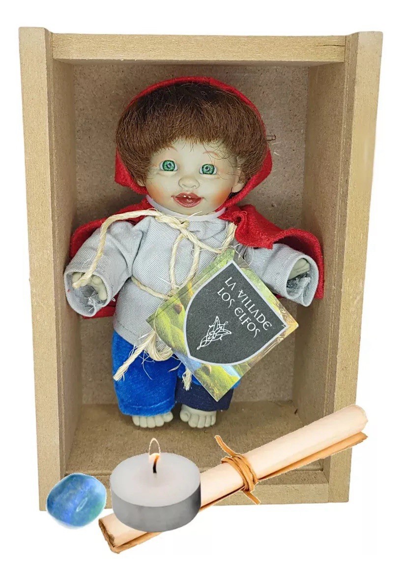 "Figura de muñeca de vinilo Mexico Folklore Love Bebe Baby Duende Elf Troll Goblin 7"""