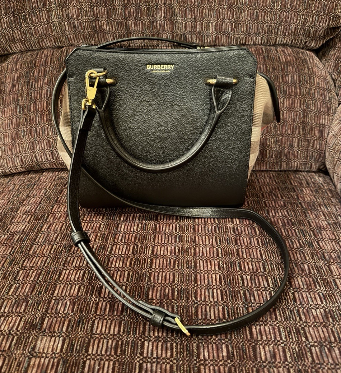 Burberry Mini Banwell Leather Tote Bag/Purse | eBay