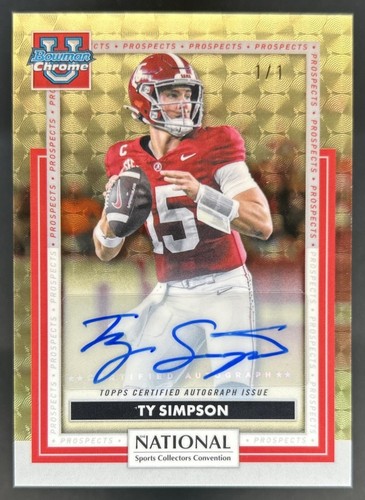 2026 Topps Chrome NSCC Ty Simpson Bowman U Chrome Auto SuperFractor #1/1
