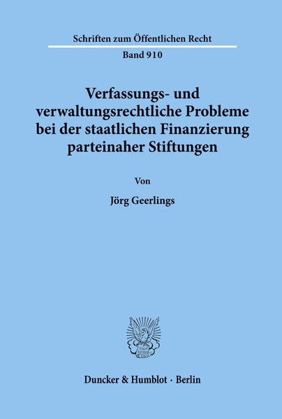 JöRg Geerlings | Verfassungs- Und Verwaltungsrechtliche Probleme Bei Der...-image