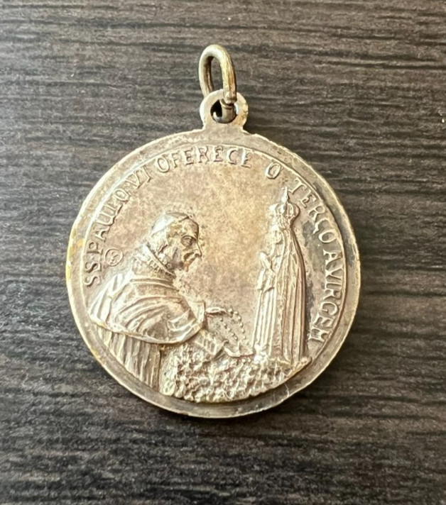 Pope Paul VI Medal Pendants, Madonna & Child, St. Christopher Protect Us, Roma