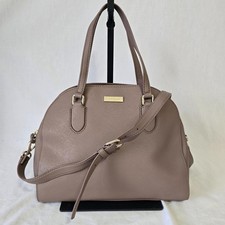 Kate Spade New York Laurel Way Reiley Satchel Neutral Nude Dome Shaped EUC