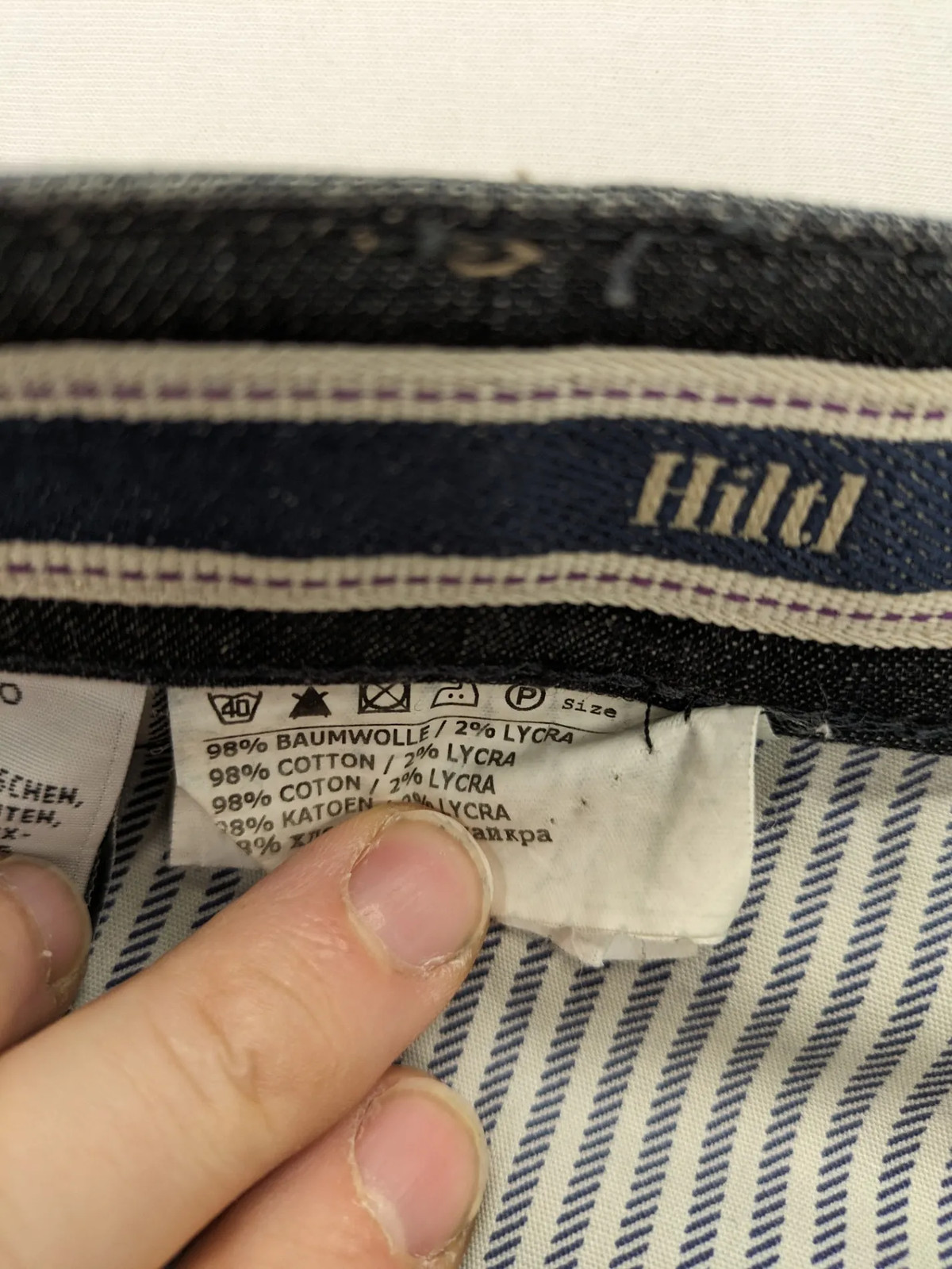 Hiltl Herren Jeans Hose Gr 49 Dunkelgrau Anthrazit Denim Stretch Regular 2388 image 7