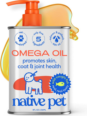 8 Oz Omega 3 Fish Oil for Dogs Cats Salmon Oil Skin Coat Joint Heart Shedding