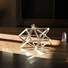CVNC 6 inch Merkaba Ster Kristal Zingende Piramide voor