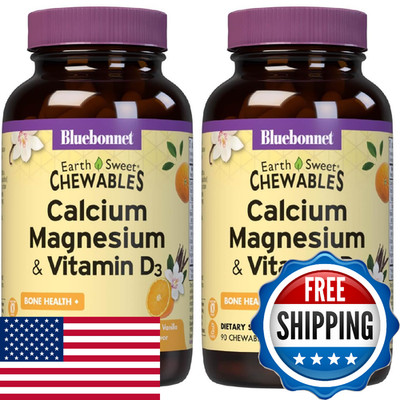 BlueBonnet Nutrition Calcium Magnesium Plus Vitamin D3 Earthsweet, Bone Health &
