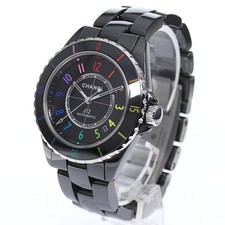 Chanel J12 Electro H7122 38mm SS Black Dial Automatic Date Watch #C2680