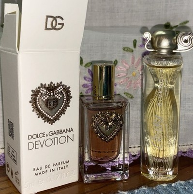 Lot Organza FIRST LIGHT GIVENCHY RARE PURE PARFUM Travel/Mini 5 ml+D&G Devotion 