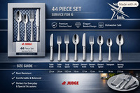 Judge Bead 44 Piece Dining Cutlery Set Stainless Steel Table Service 6