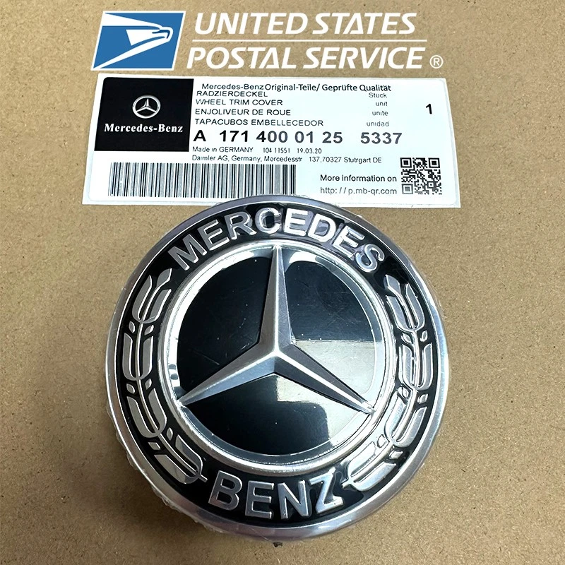 Tapacubos - Estrella con corona de laurel - Negro - Mercedes-Benz A 171 400 01 25 5337 Foto 4 de 4