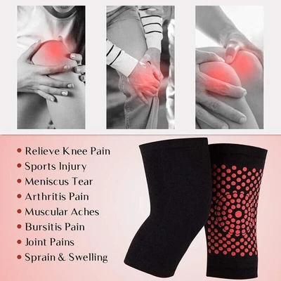 2X Self Heating Support Knee Brace Warm for Arthritis Joint Pain Relief Massager