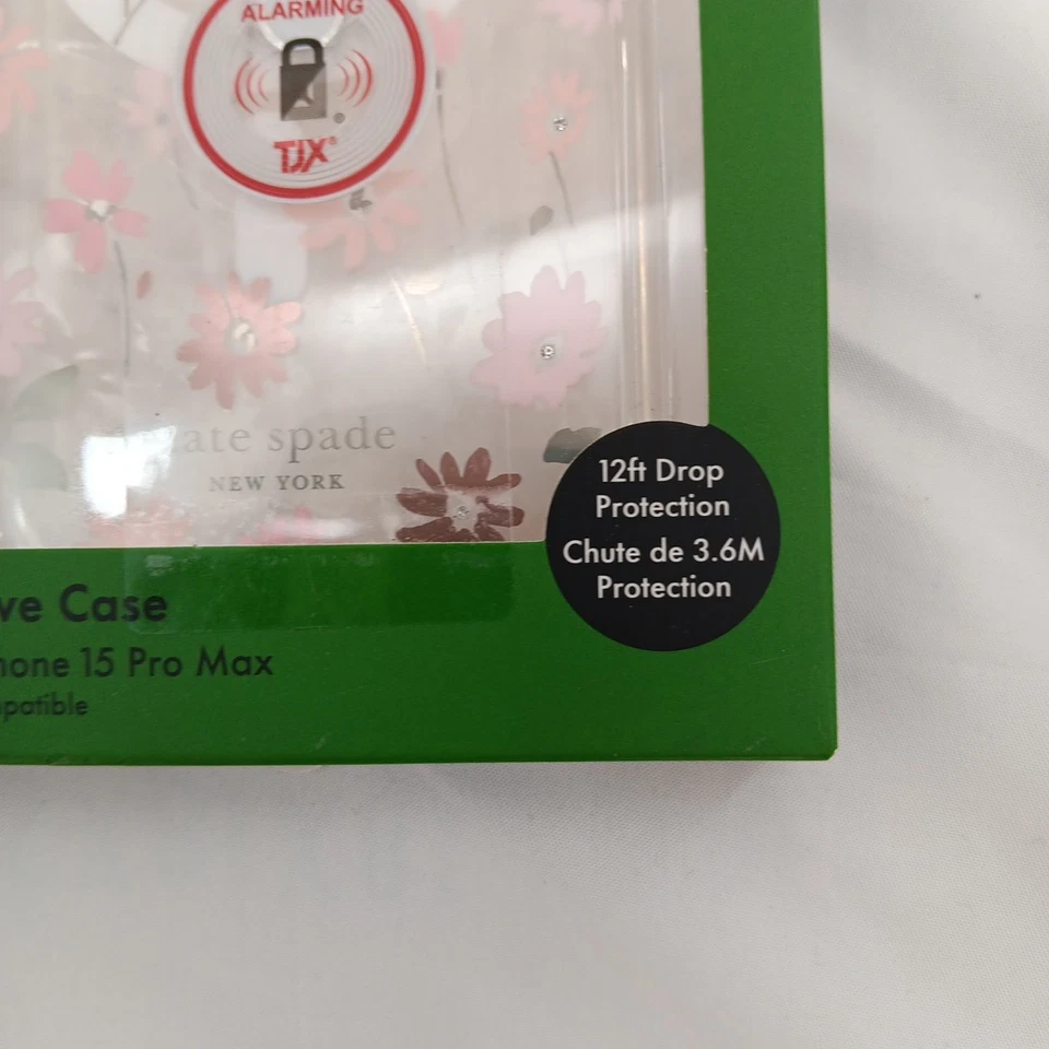 Funda Kate Spade iPhone 15 Pro Max MagSafe Transparente Rosa Marrón Flores Floral Foto 4 de 4