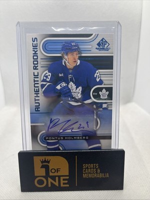2022-23 UD Sp Game Used - Auto - Pontus Holmberg RC - Maple Leaf