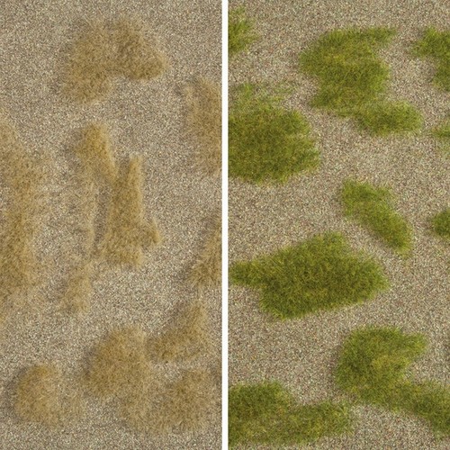 2 Tapis d'Herbe Steppe 25 x 25 cm "NATUR +" - NOCH 07474 | Condition: Neuf