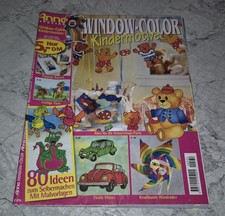 Window-Color Kindermotive Heft + Vorlagebogen Fensterbilder Windräder Brettspiel
