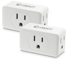 Multi Plug Outlet Extender 2 Pack - 3 Way Wall Outlet Splitter, 2-Pack White