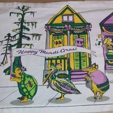 Mardi Gras Parade of Houses Table Runner by Royal Standard 100% cotton 59x12.5