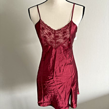 NWT Victoria's Secret Slip Dress Vintage 90s Burgundy Red