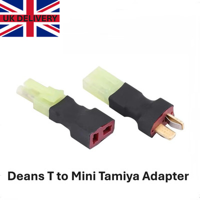 Deans T-Stecker auf Mini Tamiya Buchse / Stecker Adapter RC Akku Stecker T-Stecker UK