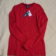 U.S. Polo Assn. Red Cotton Waffle-Knit Pullov...