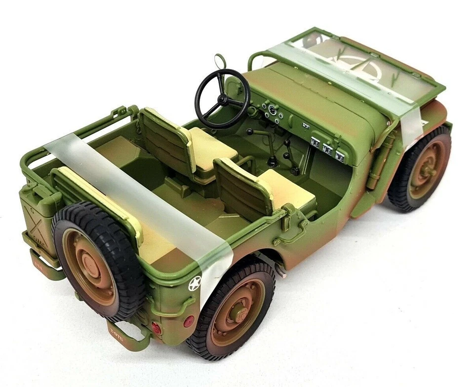 AD 1/18 - Jeep Willy's Vehículo Militar Ejército de Estados Unidos Policía Muddy - Modelo de coche fundido a presión Foto 4 de 4