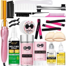 Electric Hot Comb Hair Straightener Heat Pressing 7.8 Inch x 0.8 Inch, Pink