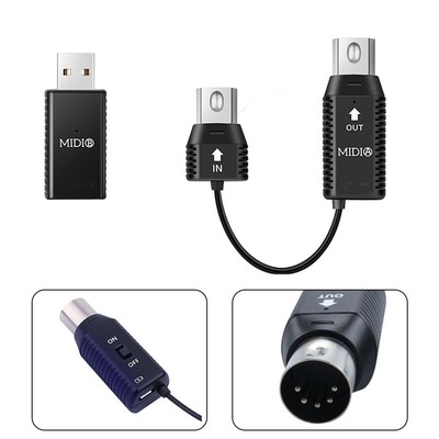 Wireless Adapter für Midi Instrumente 5 Pin USB Anschluss mit 10m Reichweite
