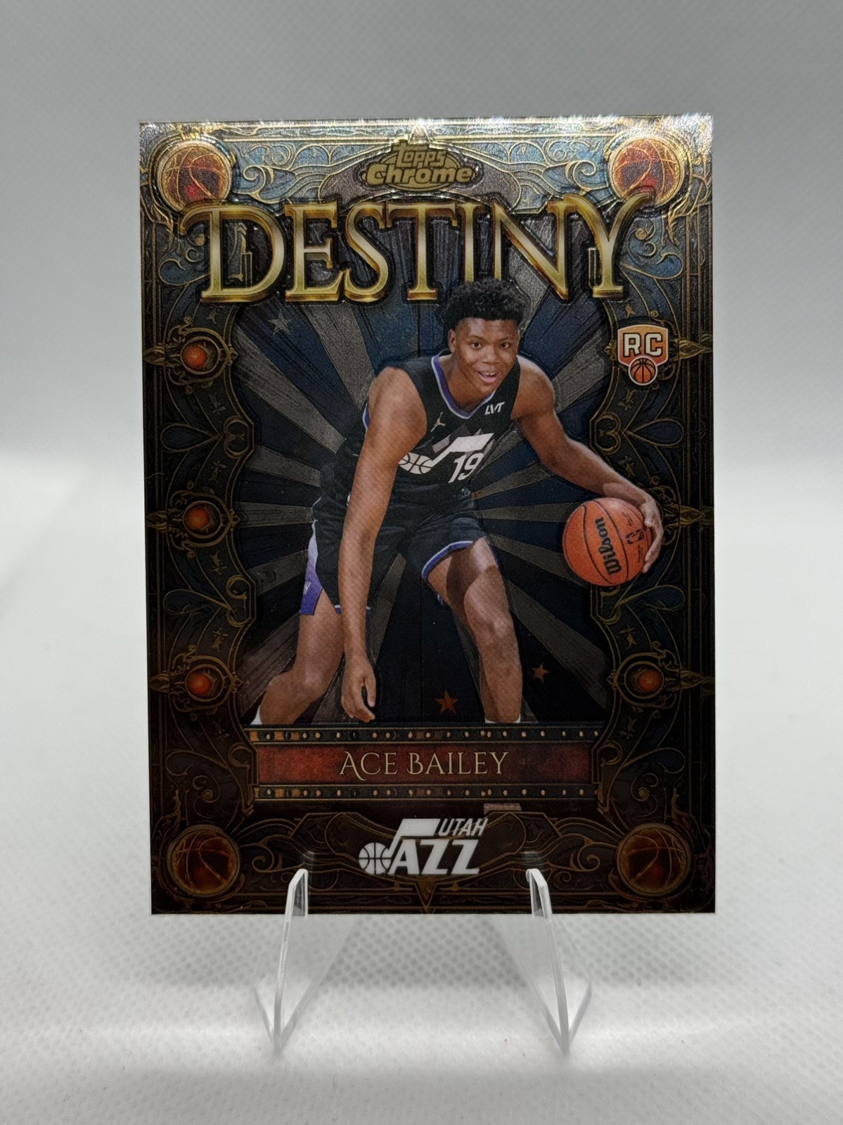 2025-26 Topps Chrome Ace Bailey Destiny RC Rookie #D-5 Jazz