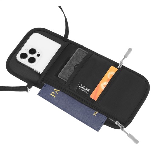 Passport Neck Bag RFID ID Holder Phone Multifunction Credit Card Wallet Pouch - Picture 12 of 12
