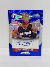 DWYANE WADE 2014-15 Panini Prizm Blue Pulsar Auto /249 Miami Heat HOF #25