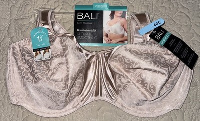 Womens Bra Bali Nude Minimizer Breathable Back Unlined Underwire Size 40C