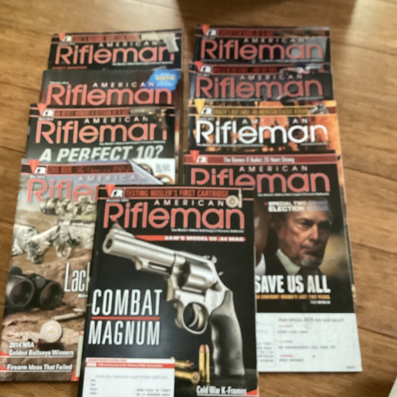 NRA American Rifleman Magazine 2014 -9 Issues - No Mar, Sept, Oct